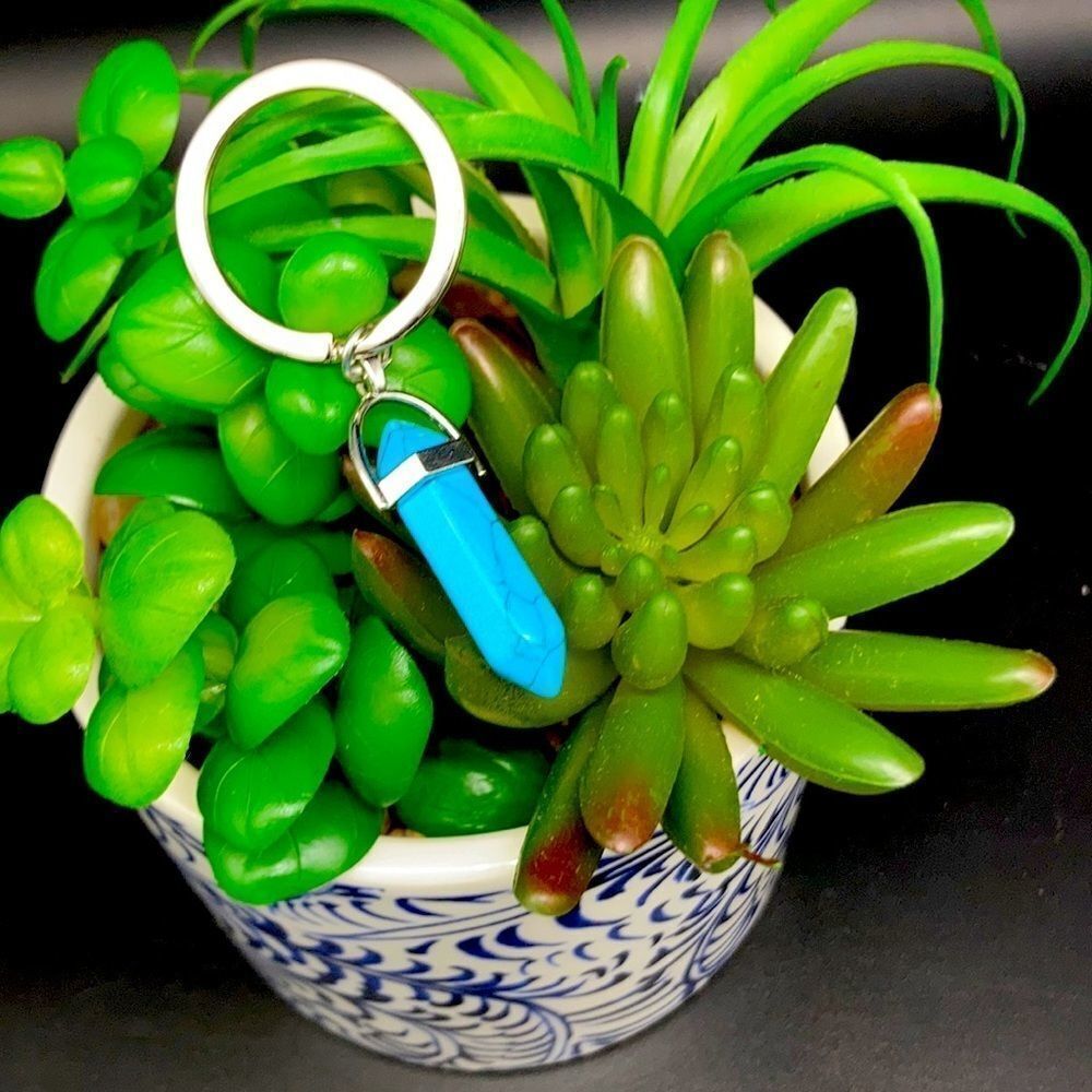 Turquoise Stone Keychain